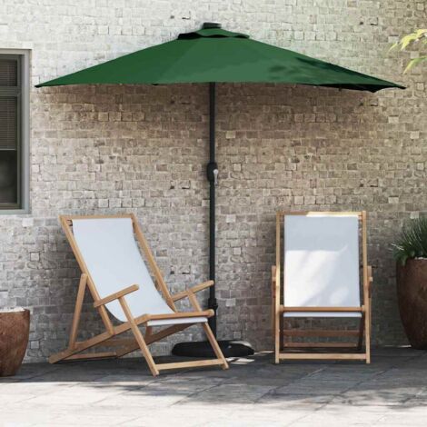 Garten-Sonnenschirm Grün 294 x 150 x 223 cm Polyester und Stahl vidaXL