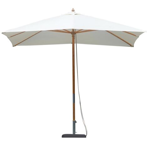Garten-Sonnenschirm mit mittigem Bambus-Holzpfosten 3x2m Arunya