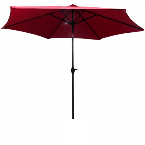 Garten-Sonnenschirm ORIENT mit verstellbarem Neigungswinkel Rot Gewicht 4,5 kg L270 x B270 x H235 cm