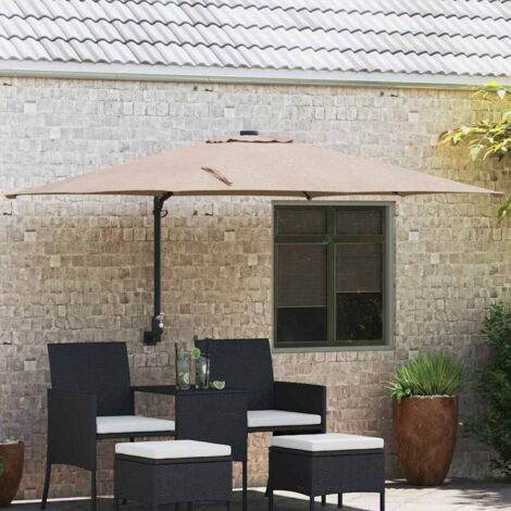 Garten-Sonnenschirm Taupe 248,5 x 247,5 x 160 cm vidaXL