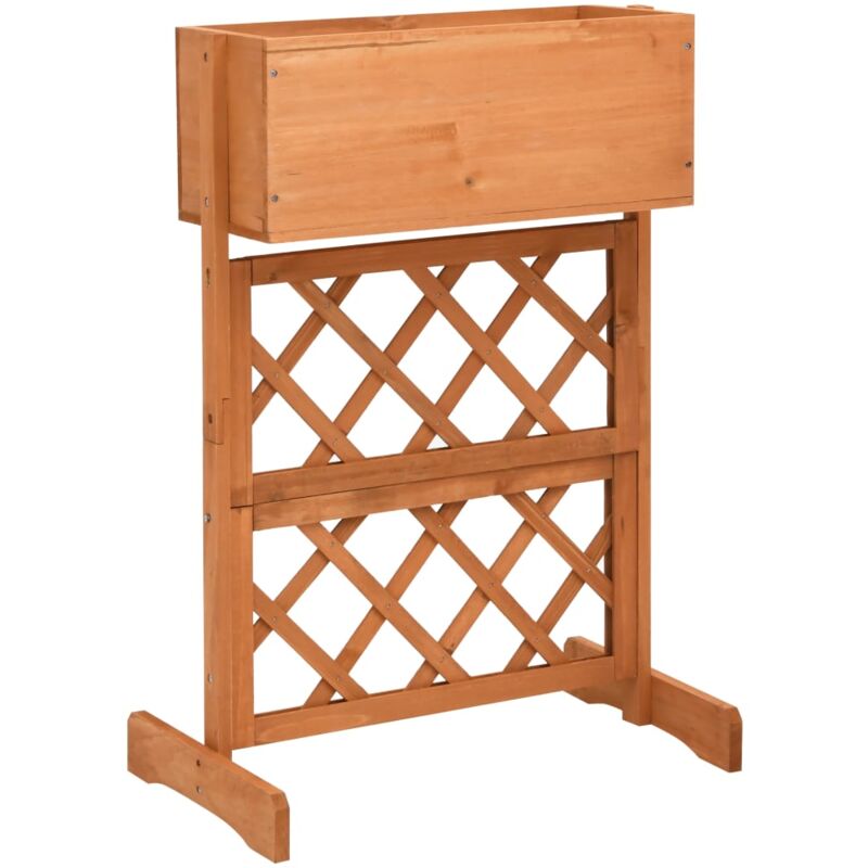 Garten-spalier Mit Blumenkasten Orange 45x30x74 Cm Tannenholz Vidaxl