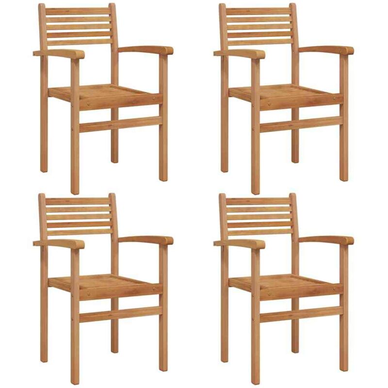 Vidaxl - Garten Stapelstühle 4 Pcs Braun 55.5 X 55.5 X 90 Cm