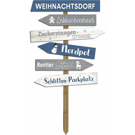 Garten Stecker Weihnachten - ca. 75 x 37 cm - Weihnachts Deko Stab zum stellen