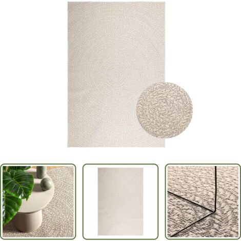 Garten -  Teppich ZIZUR Creme 160x230 cm Jute-Optik Indoor und Outdoor