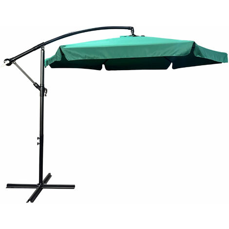 Garten- und Terrassenschirm CYNIA wasserdicht in Dunkelgrün Gewicht 11,7 kg L300 x B300 x H245 cm