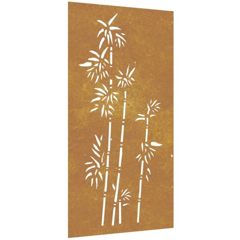 Garten-wanddeko 105x55 Cm Cortenstahl Bambus-design - Vidaxl