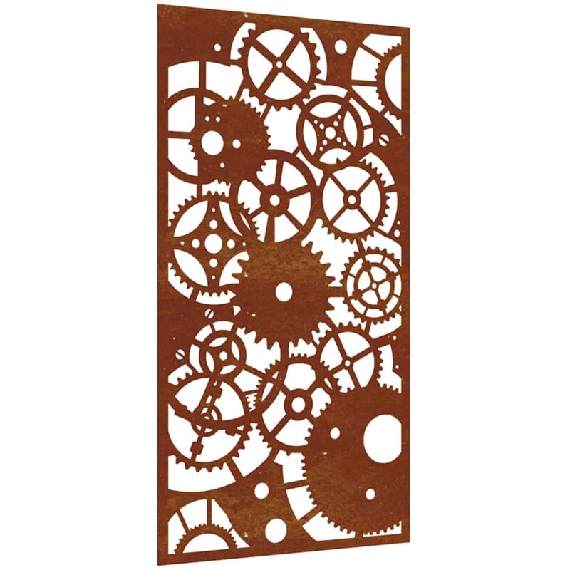 Garten-wanddeko 105x55 Cm Cortenstahl Zahnrad-design Vidaxl