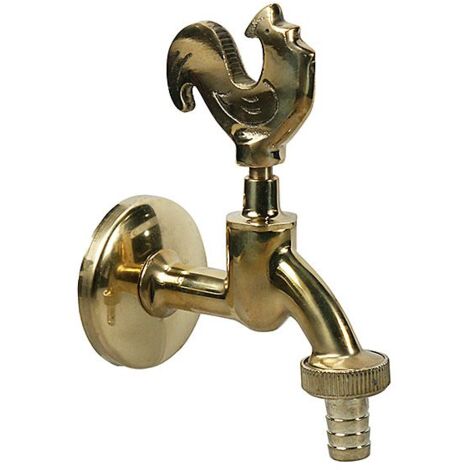 Garten Wasserhahn 1/2 Zoll Messing poliert, Hahn, Wasseranschluss Auslaufventil