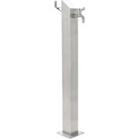 Garten-Wassersäule Edelstahl Quadratisch 95 cm