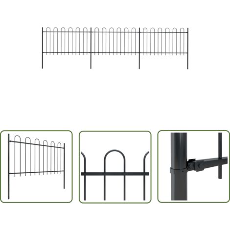 Gartenabgrenzung - vidaXL Gartenzaun Stahl Robust Modern - Sicherheitszaun