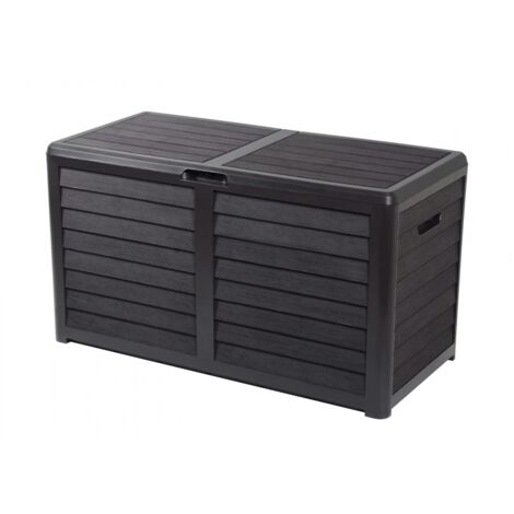 Gartenaufbewahrungsbox aus Polypropylen, Baya Anthrazitgrau, B 117 x H 65 x T 55 cm EDA