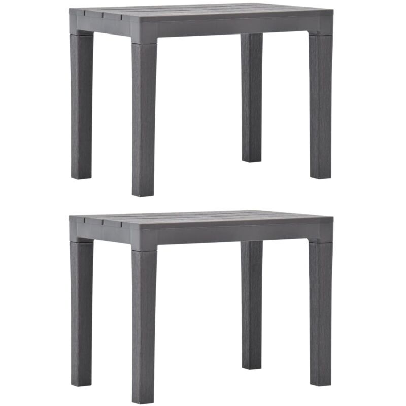Gartenbänke 2 Stk. Moccafarben Kunststoff Vidaxl