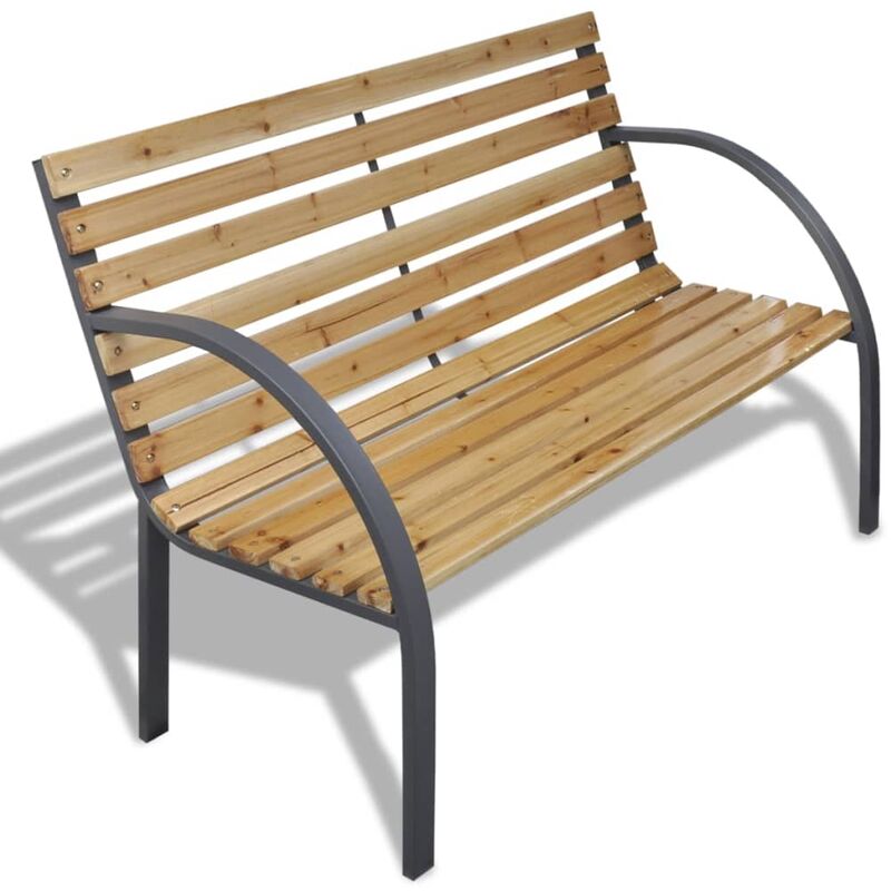 Betterlife - Gartenbank 120 cm Holz und Eisen