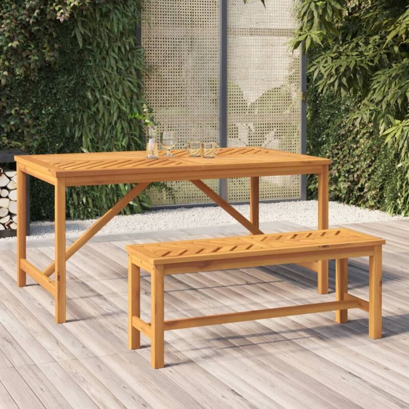 Vidaxl - Gartenbank 110 Cm Massivholz Akazie