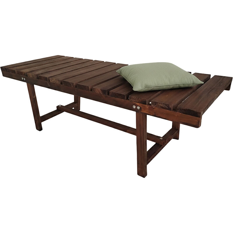Relaxdays Gartenbank, 2-sitzer, Terrasse, Balkon, Ohne Lehne, Tannenholz, Hxbxt, 35 X 110 X 38 Cm, Sitzbank, Braun