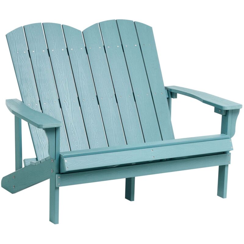 Beliani Gartenbank Adirondack 125 Cm Hellblau