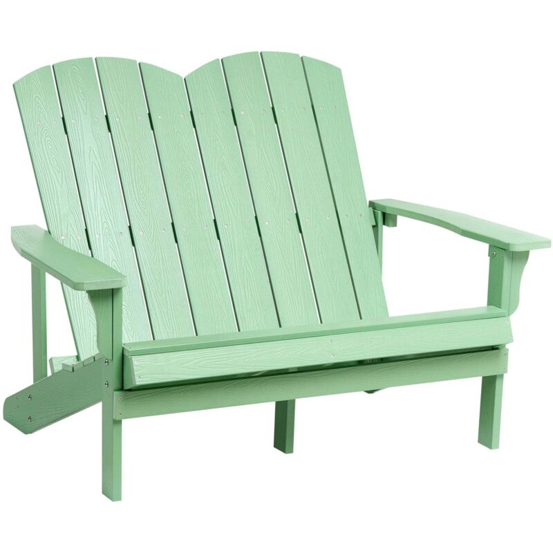 Beliani Gartenbank Adirondack 125 Cm Hellgrün