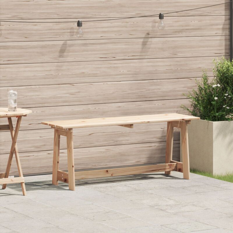 Gartenbank Braun 119 X 35 X 47 Cm Massivholz Kiefer Vidaxl
