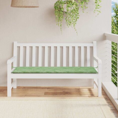 Gartenbank-Auflage Blattmuster 150x50x4 cm Oxford-Gewebe vidaXL