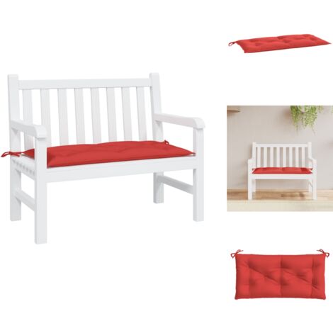 Gartenbank-Auflage Rot 100x50x7 cm Oxford-Gewebe - Sitzkissen - Gartenkissen - Balkonmöbel - Outdoor Möbel - Terrasse
