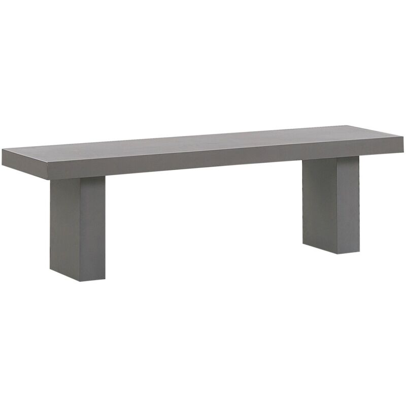 Trendy Gartenbank Grau Beton Outdoor&Indoor 150 x 40 cm Industrieller Stil Garten Salon - Grau