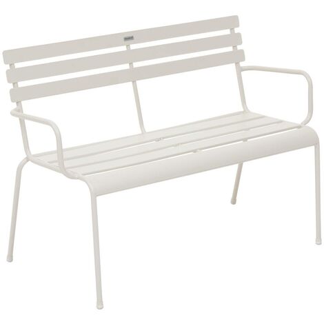 HESPERIDE Gartenbank GREENSBORO Lehmfarben - Epoxidbeschichteter Stahl - verstärkter Rostschutz - Hespéride