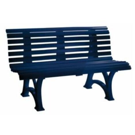 Gartenbank HELGOLAND 3-Sitzer Länge 1500 mm, blau