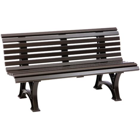 Gartenbank HELGOLAND 3-Sitzer Länge 1500 mm, braun