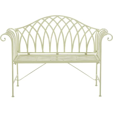 Gartenbank MILAZZO 130 cm Metall Hellgrün