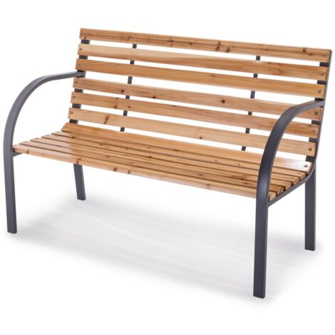Gartenbank PX-GB-1 Practixx - 2-Sitzer Bank  120cm Länge  160kg belastbar  Holz-Anthrazit  stabil und modern