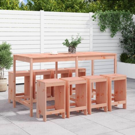 Gartenbar-Set 9 Teile aus massivem Douglasienholz