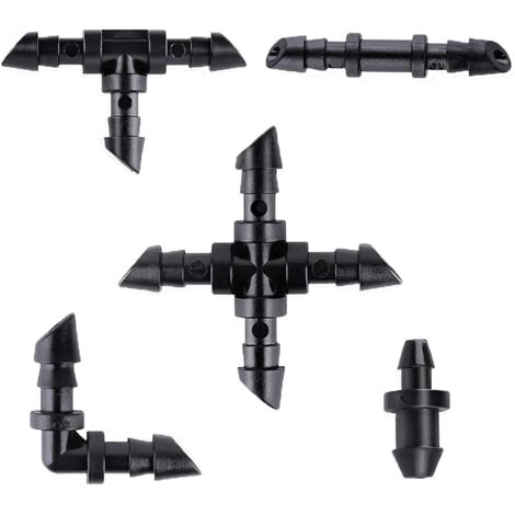 Gartenbewässerungssystem, automatisches Bewässerungsset, Bewässerungsset, Anschlüsse für 1/4-Zoll-Schläuche, Bewässerungsset für Gewächshauspflanzen für Garten, Gewächshaus, Gemüsegarten und Rasen