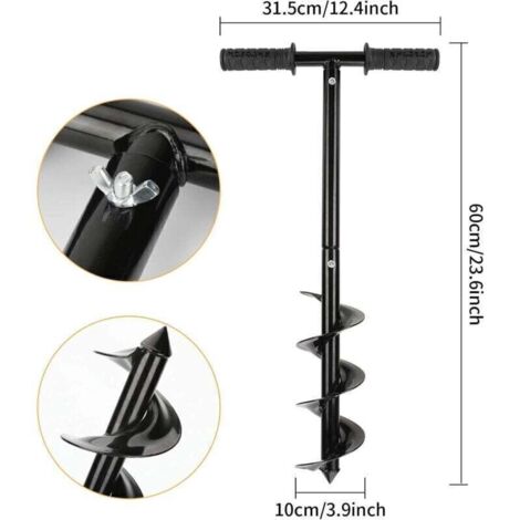 Gartenbohrer-Set, Erdbohrer mit rutschfestem Griff