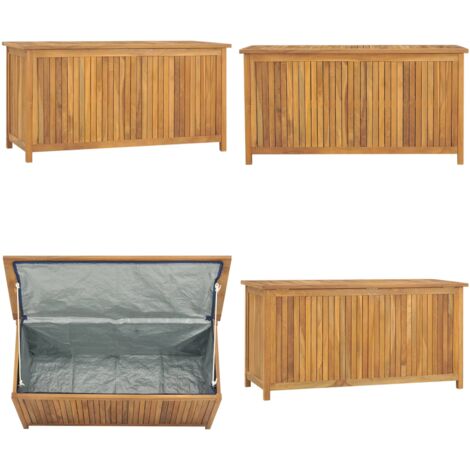 Gartenbox 114x50x58 cm Massivholz Teak - Gartenbox - Teakholz Gartenbox - Outdoor Box - Stauraum Garten - Werkzeugaufbewahrung - Home & Living