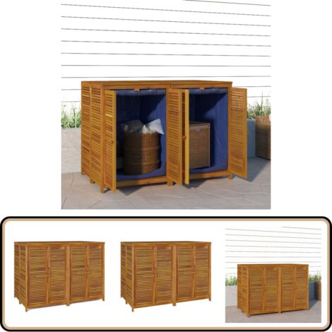 Gartenbox 140x87x104 cm Massivholz Akazie - Gartenaufbewahrung - Holzkiste - Gartenbox - Außenlagerung - Wetterfest