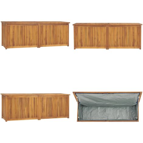 Gartenbox 150x50x55 cm Massivholz Teak - Gartenbox - Teakholz Gartenmöbel - Außenaufbewahrung - Gartenorganisation - Wetterfestes Möbel - Home & Living