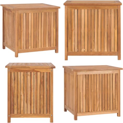 Gartenbox 60x50x58 cm Massivholz Teak - Gartenbox - Holzkiste - Teakholz Gartenmöbel - Outdooraufbewahrung - Gartendekoration - Home & Living