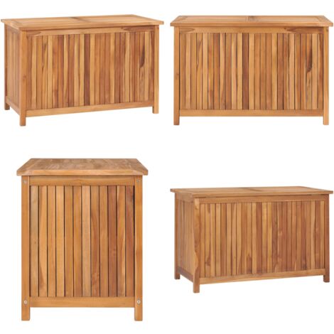 Gartenbox 90x50x58 cm Massivholz Teak - Gartenbox - Holzkiste - Teakholz Gartenmöbel - Outdooraufbewahrung - Gartendekoration - Home & Living