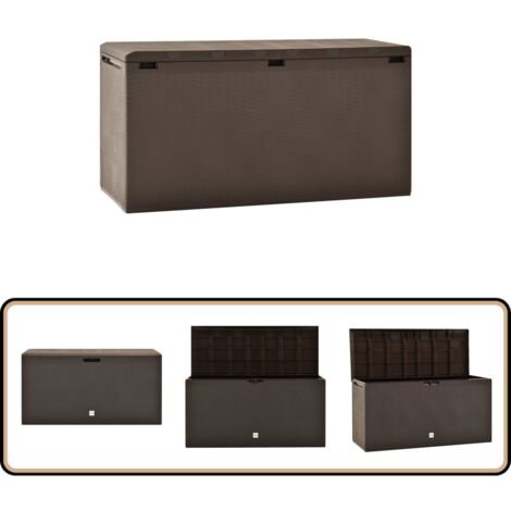 Gartenbox Braun 114x47x60 cm - Gartenbox - Aufbbewahrungsbox - Outdoor Box - Gartenschuppen - Stauraum