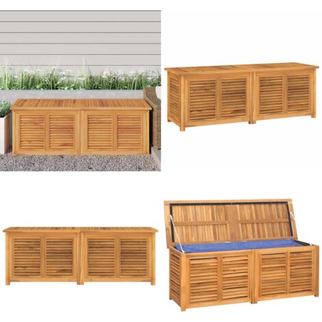 Gartenbox mit Beutel 150x50x55 cm Massivholz Teak - Gartenbox - Teakholz - Outdoor Möbel - Außenmöbel - Gartenmöbel - Home & Living
