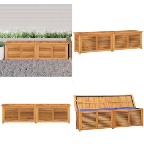 Gartenbox mit Beutel 200x50x53 cm Massivholz Teak - Gartentruhe - Gartentruhen - Home & Living