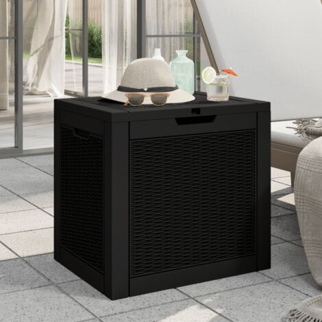Gartenbox Schwarz 55,5x43x53 cm Polypropylen vidaXL