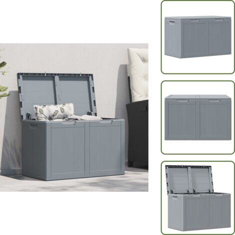 Gartenboxen - Living Garten-Aufbewahrungsbox 180 L Grau PP Rattan