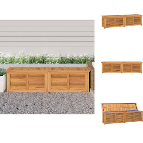 Gartenboxen - Living Gartenbox mit Beutel 200x50x53 cm Massivholz Teak