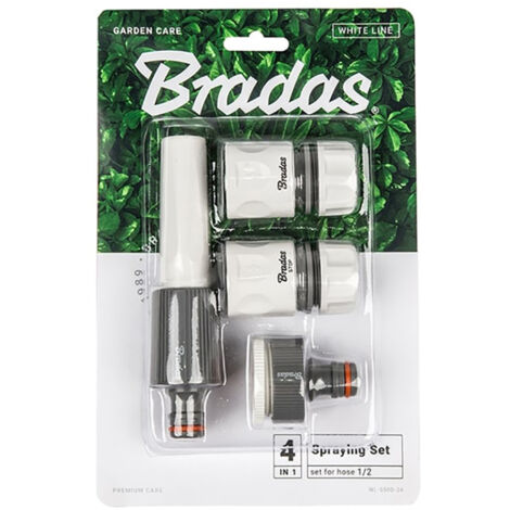 Gartenbrause Set 4-teilig 3/4" Sprühset Schlauch Schnellkupplung