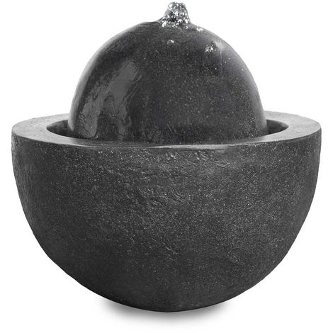 Gartenbrunnen Kugelbrunnen Foball Darkgrey 10873