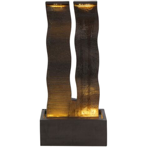 Gartenbrunnen SUNLINE LED Braun