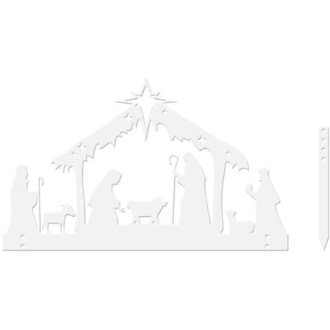 [Gartendekoration] Auferstehungsschild mit Metallstab – 40 x 25 cm, schwarz/weiß, Eisen