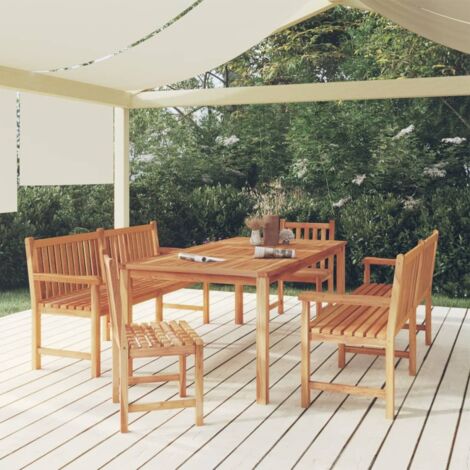 Gartenessgruppe 5-teilig aus massivem Teakholz