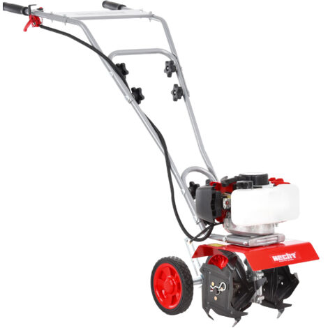 Gartenfräse Motorhacke Benzin 25cm 1,5kW 2PS Kultivator Garten Boden Hacke Fräse